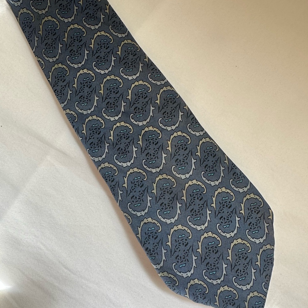Vintage Christian Dior Men’s Silk Tie Blue